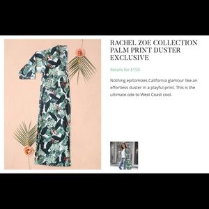 Rachel Zoe Palm Print Duster